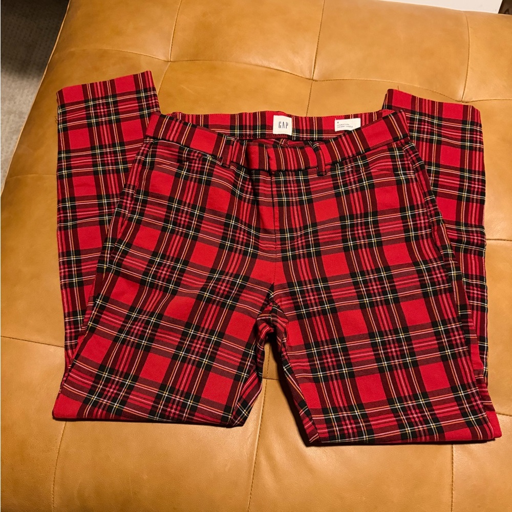 GAP Red and Black Signature Stretch Skinny Ankle Pant Size 6